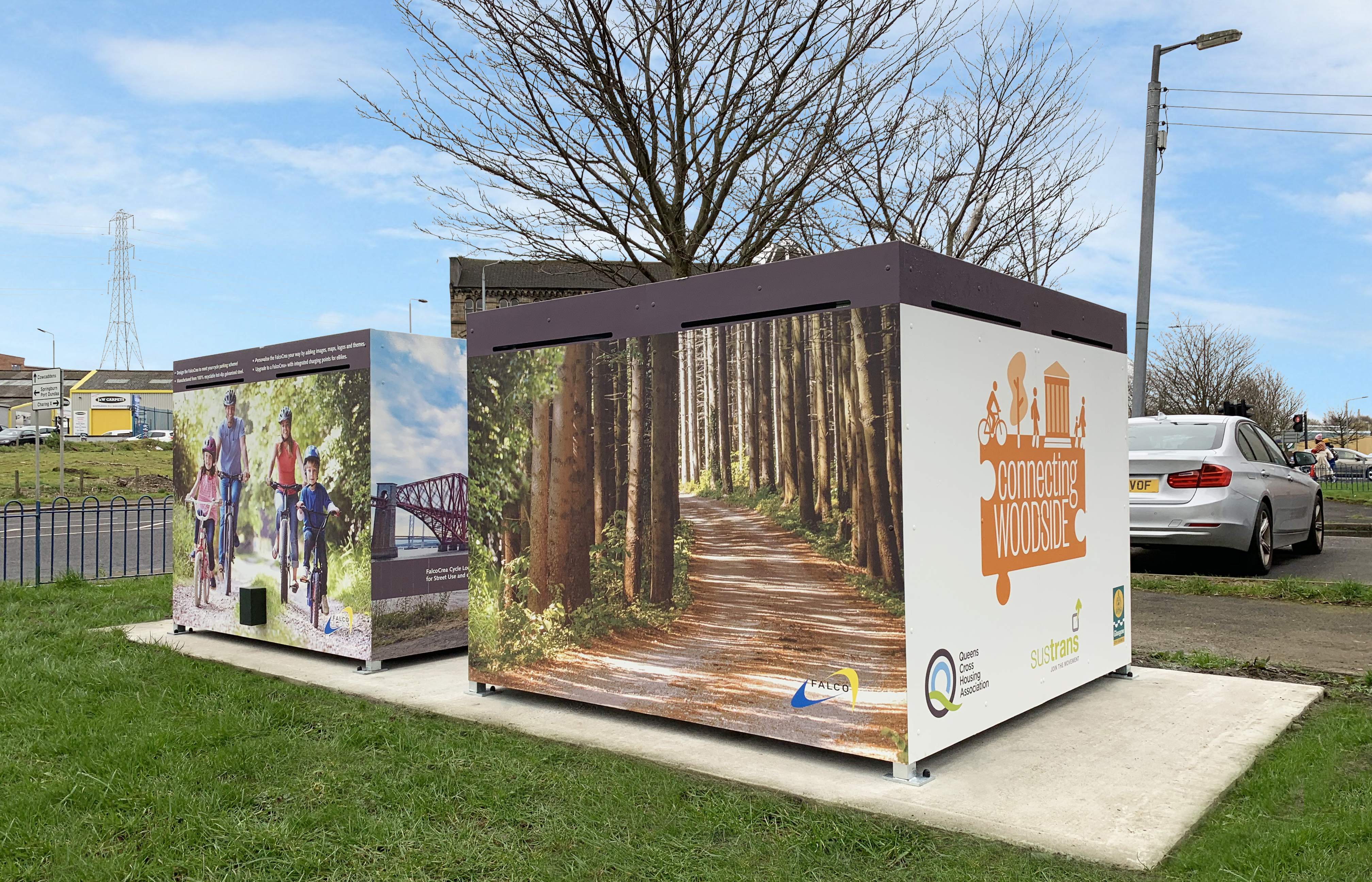 Bewoners Cedar Court in Glasgow (UK) tevreden met FalcoCrea fietskluizen